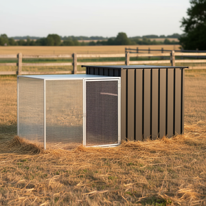 Jaula para Pollos 78.7 X 35.8 X 39.4 Pulgadas de Acero Galvanizado Antracita de Alta Rigidez para Animales - Product Image 2