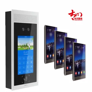 新しいスマートアパートビデオインターホン8 "タッチスクリーンAndroid7.1 SipインターホンシステムTuya電話リモート、ビデオドアフォン