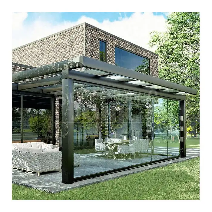 Decoración de sunrots de vidrio para casas, aleación de aluminio, vidrio templado, para suelos