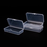 Boîte à bijoux en plastique PP transparente, réutilisable, étanche, avec logo personnalisé et fermeture robuste pour le rangement et l'emballage de cartes