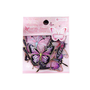 Lot de 30 Autocollants Papillon : Vagabondages Insulaires, Thème Papillons Colorés pour Décoration de Carnet et Matériel de Base pour Collage - Product Image 5