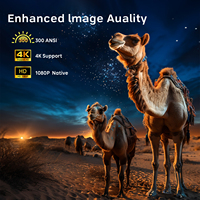 Projecteur LCD LED portable de haute qualité CE CCC avec haut-parleur intégré, support, prise en charge 4K, Android 9, WiFi, 6000 lumens, OEM/ODM