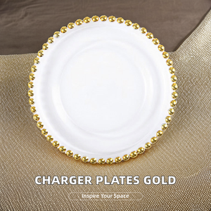 Placas <span class=keywords><strong>de</strong></span> cargador desechables en vidrio plateado marrón claro blanco negro borde <span class=keywords><strong>de</strong></span> oro <span class=keywords><strong>material</strong></span> plástico acrílico para ocasiones <span class=keywords><strong>de</strong></span> boda viajes - Product Image 5