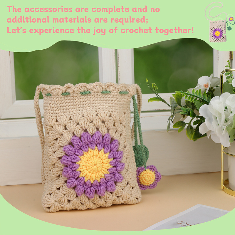 Sac tournesol violet taro blanc