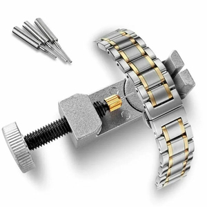 Eraysun Outils de réparation de bracelet de montre Kit d'outils de réparation de réglage de montre pour bracelet de montre en métal en acier inoxydable et pièces - Product Image 3