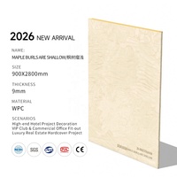 Plaque décorative en composite bois-plastique 9 mm, collection Noyer, Chêne, Érable, Teck, résistante à la chaleur, pour chambre et salon