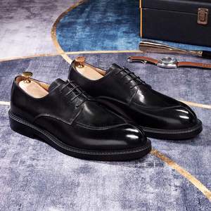 Mocassins de conduite élégants en cuir véritable pour hommes, souples, à lacets, bout carré, semelle extérieure en caoutchouc antidérapante - Product Image 4