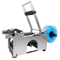 Machine d'étiquetage semi-automatique de bureau, manuelle, pour petites bouteilles rondes en verre, étiqueteuse autocollante