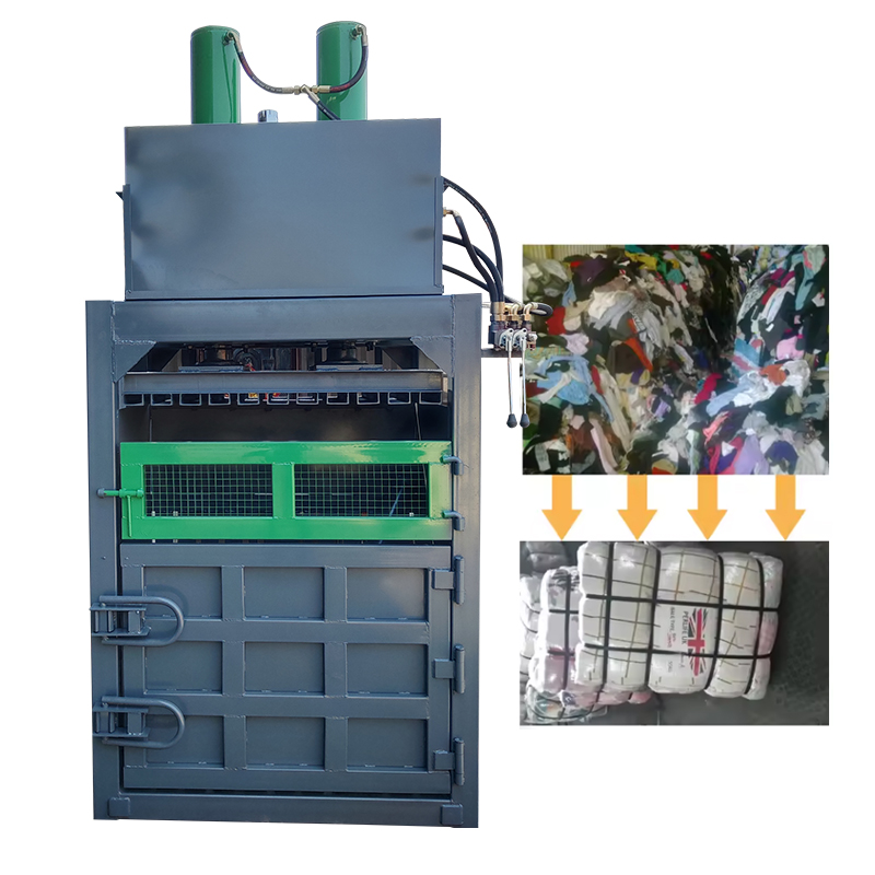Vertical Carton Compress Baler for Used Clothing Wool Hydraulic Metal PET Bottle Cardboard Block Baler Baling Press Machine