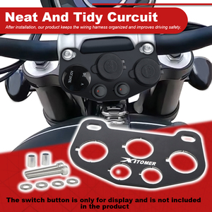 Waximoto compatible avec Triumph <span class=keywords><strong>1200</strong></span> <span class=keywords><strong>Scrambler</strong></span> <span class=keywords><strong>XC</strong></span> 2019-2022, panneau de tableau de bord auxiliaire pour moto, couvercle inférieur du tableau de bord - Product Image 5