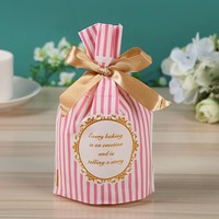 Jolie petite pochette verticale recyclable personnalisable avec ruban pour bonbons, biscuits, snacks et cadeaux