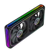 Ventilateur de refroidissement double ARGB AntarcChill 240 mm, haute vitesse, haut débit d'air, faible bruit, pour boîtier de PC gaming, dissipateur thermique, contrôle PWM, OEM