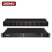 Unité de distribution d'alimentation ATS 1U 16A 4000W Ethernet Web RS485 8 prises C39 verrouillables pour rack de serveur IA OEM