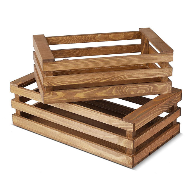 Pan Home Use Antique Decoration Wooden Crates Custom Cheap Toy / Wine / Beer Gift Wood Crate