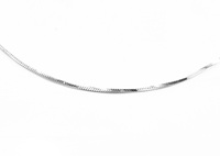 Bijoux en Argent 925 Chaîne en Argent Sterling Serpent Rond Torsadé 1.2mm Collier 5.26 Grammes 45cm