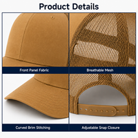 Gorra Trucker de Malla Transpirable Bicolor para Adultos, Gorra de Béisbol de 5 Paneles con Visera Curva Ajustable para Deportes al Aire Libre y Uso Casual