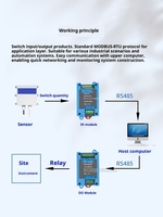 Module de relais Taihua IO, entrée/sortie numérique distribuée à distance, port série RS485, protocole Modbus RTU, automatisation industrielle