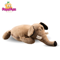 Coussin-plaid en peluche super doux en coton écologique personnalisé, motif éléphant, certifié EN71, grand jouet en peluche pour