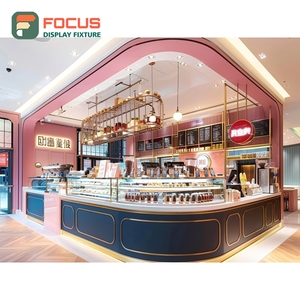 Exhibidor de Café Integrado, Estante para Tazas, Marco Negro Mate, Exhibidor de Mercancía para Cafetería - Product Image 5