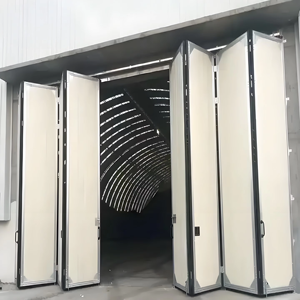Panneau sandwich en acier industriel méga coulissante automatique Porte pliante pour hangar entrepôt - Product Image 3
