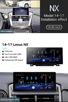 10.25 "8 Core CPU 4 + 64GB Auto Radio Stéréo Gps Navi avec Carplay sans fil Android 13 pour Lexus NX 2014-2017 Lecteur Dvd de voiture