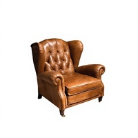 Klassischer 1919er Amerikanischer Landhausstil Zigarrenstuhl Tigerstuhl Vintage Distressed Holz Einzelner Freizeitstuhl Godfather-Stuhl