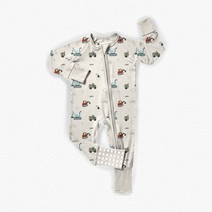 Combinaison de nuit douce en bambou pour tout-petits, imprimé mignon, fermeture éclair intégrale, <span class=keywords><strong>pyjama</strong></span> à pieds pour bébés garçons et filles, toutes saisons - Product Image 5