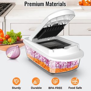 <b>Vegetable</b> <b>Chopper</b> Mandoline Slicer with Container, Food <b>Chopper</b>, Onion <b>Chopper</b>, Veggie Cutter for Salad - Product Image 2