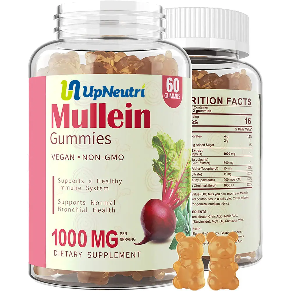 Gmp đủ điều kiện nhà máy mullein lá chiết xuất Gummies với củ cải đường gốc cho nitric oxide tăng cường năng lượng và hỗ trợ phổi