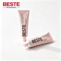 Tube cosmétique en aluminium 15g 19mm, imprimé sur mesure, couleur rose, tube en alu vide pour crème pour le visage, fond de teint teinté, emballage de pâte