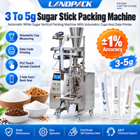 Machine d'emballage automatique verticale pour sachets de 5g de céréales, assaisonnements, paprika, sel, sucre blanc granulé en bâtonnets