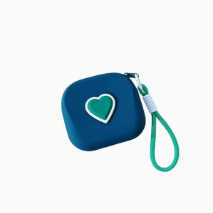 Monedero de Silicona con Forma de Corazón, Mini Cartera con Cierre, Portamonedas Portátil para Viajes Diarios - Product Image 1