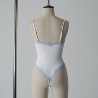 OEM & ODM Vente en gros Body de fitness pour femme en dentelle à pois, coupe string, premium, sexy, coupe ajustée