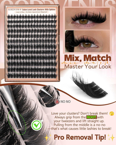 Extensiones de Pestañas Postizas Gruesas y Esponjosas, Mezcla de Extensiones de Pestañas DIY de 10-18 mm, Extensiones de Pestañas Individuales de 30D-100D - Product Image 6