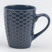 Nouvelle tasse en céramique en relief à carreaux en nid d'abeille, tasse à café de Style classique de 360ml tasse à eau blanc crème