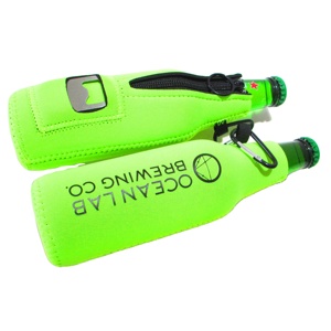 Custom Neoprene Beer <b>Bottle</b> Coolers Insulated Cooler Bags with Zipper Opener Beer Sleeve Holders - Product Image 3