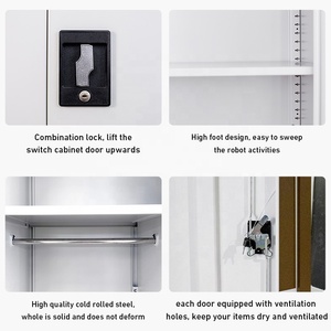 <span class=keywords><strong>Armario</strong></span> Metálico de Acero, Guardarropa de Oficina, <span class=keywords><strong>Organizador</strong></span> de Archivos, Alacena de Almacenamiento para Dormitorio o Gimnasio - Product Image 5