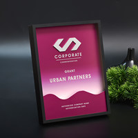 Plaque commémorative de luxe personnalisée en métal lumineux avec impression UV pour médailles créatives, lettres d'autorisation, d'honneur et de nomination