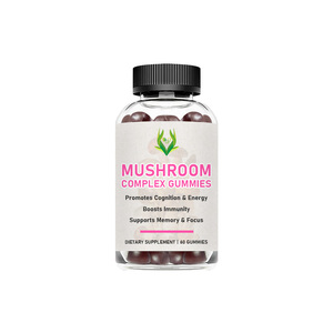 Obtenez tous les avantages des gommes à mâcher au complexe de champignons Reishi, bien-être cognitif quotidien, extrait de cinq champignons, santé du corps entier, gommes à mâcher molles - Product Image 1