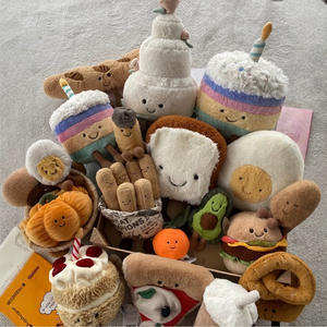 Peluche créative en forme de croissant, pizza, pain, série alimentaire en coton PP, jouets en peluche pour animaux, British JC Fun and Cute - Product Image 3