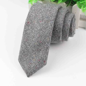<span class=keywords><strong>Corbata</strong></span> <span class=keywords><strong>de</strong></span> Lana para Hombre, Estilo Europeo, Delgada, con Puntos, Tejida, Color Liso, Clásica, Estilo Inglés, 6 cm <span class=keywords><strong>de</strong></span> Ancho - Product Image 4