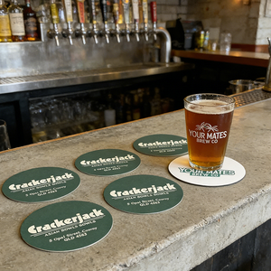 Custom Printed Absorbent Paper Coaster Disposable Coffee Beer Bar Coaster Paper Restaurant Cardboard Cup Mat for Drinks