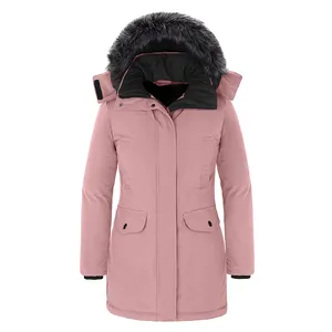 Custom Design Women's Winter Fur Hood Parka Jacket Warm 5000mm Index Waterproof Puffer Coat