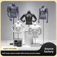 Mannequin sportif demi-corps homme/femme en FRP pour présentation de vêtements en magasin
