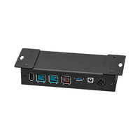 Systèmes de point de vente métalliques, concentrateur USB externe, alimentation 12V 24V, hub USB noir, logo personnalisé pour point de vente