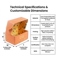 Caja de Cartón Corrugado para Envíos con Logotipo Personalizado, Diseño Geométrico en Terracota con Impresión en Dorado, para Cosméticos, Regalos y Suscripciones