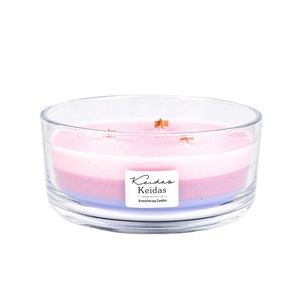 Velas Verdes Elípticas de Cera de Soja de 3 Mechas con Aroma a Vainilla - Product Image 5