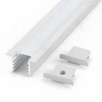 Saluran Aluminium LED Bentuk U Mini 6063 Alloy Ukuran Kecil dengan Penutup Diffuser PC untuk Pencahayaan Kabinet CE