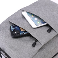 Mochila Escolar y de Negocios Unisex de Gran Capacidad, Multifuncional, Impermeable, Antirrobo, con Cierre y Diseño de Letras, de Poliéster