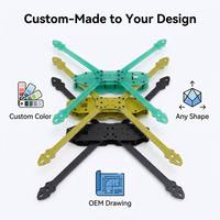 Châssis de drone personnalisé en FR4 jaune usiné CNC, léger, en fibre de verre époxy, pour quadricoptère de course, idéal pour les fabricants de drones DIY